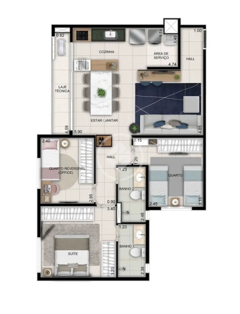 Apartamento Setor Bueno, Goiânia - GO — foto 1