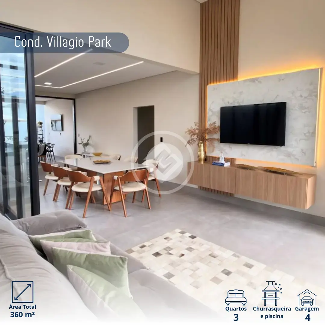 Imagem 1 - Casa Condomínio em Villagio Park, Araxá - MG
