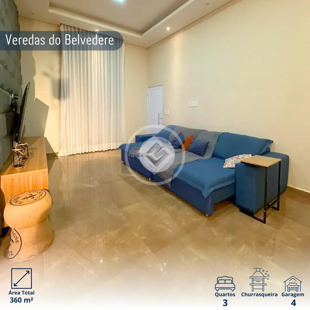 Imagem 1 - Casa em Veredas do Belvedere, Araxá - MG