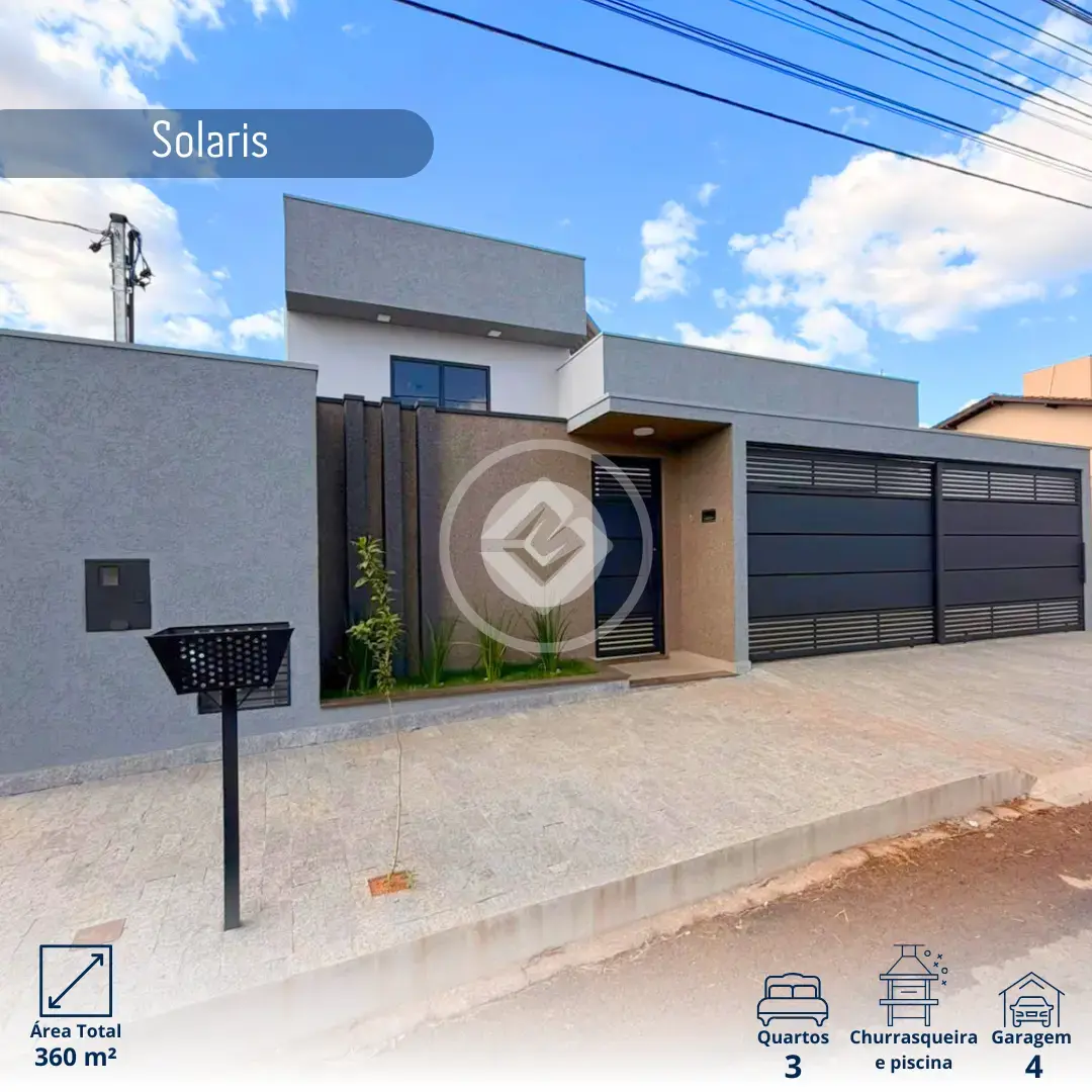 Imagem 1 - Casa em Loteamento Residencial Solaris, Araxá - MG