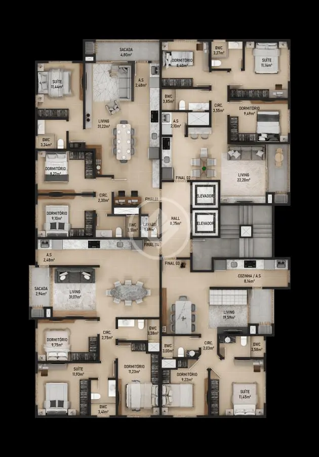 Imagem 3 - Apartamento em Meia Praia, Navegantes - SC