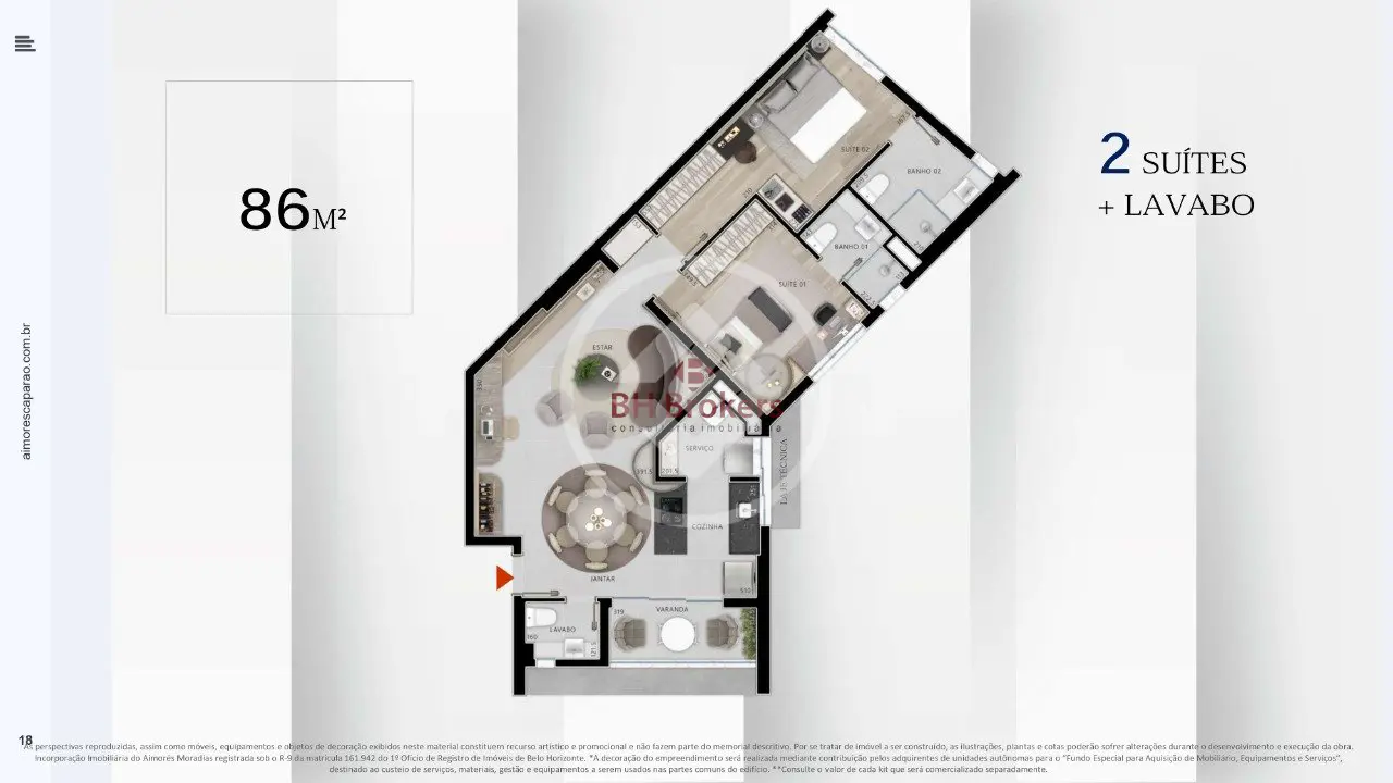 Apartamento com 2 quartos à venda no bairro Lourdes — foto 4