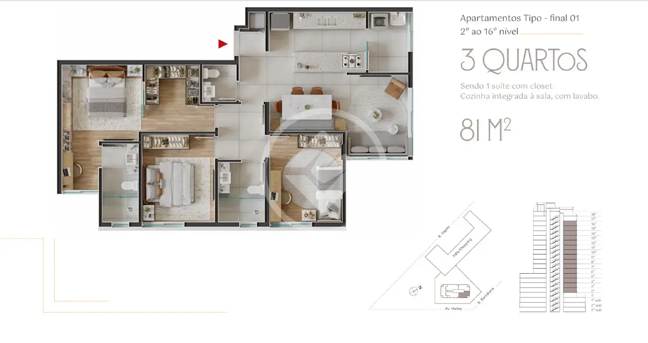 Apartamento com 3 quartos à venda no bairro Santa Lúcia — foto 4