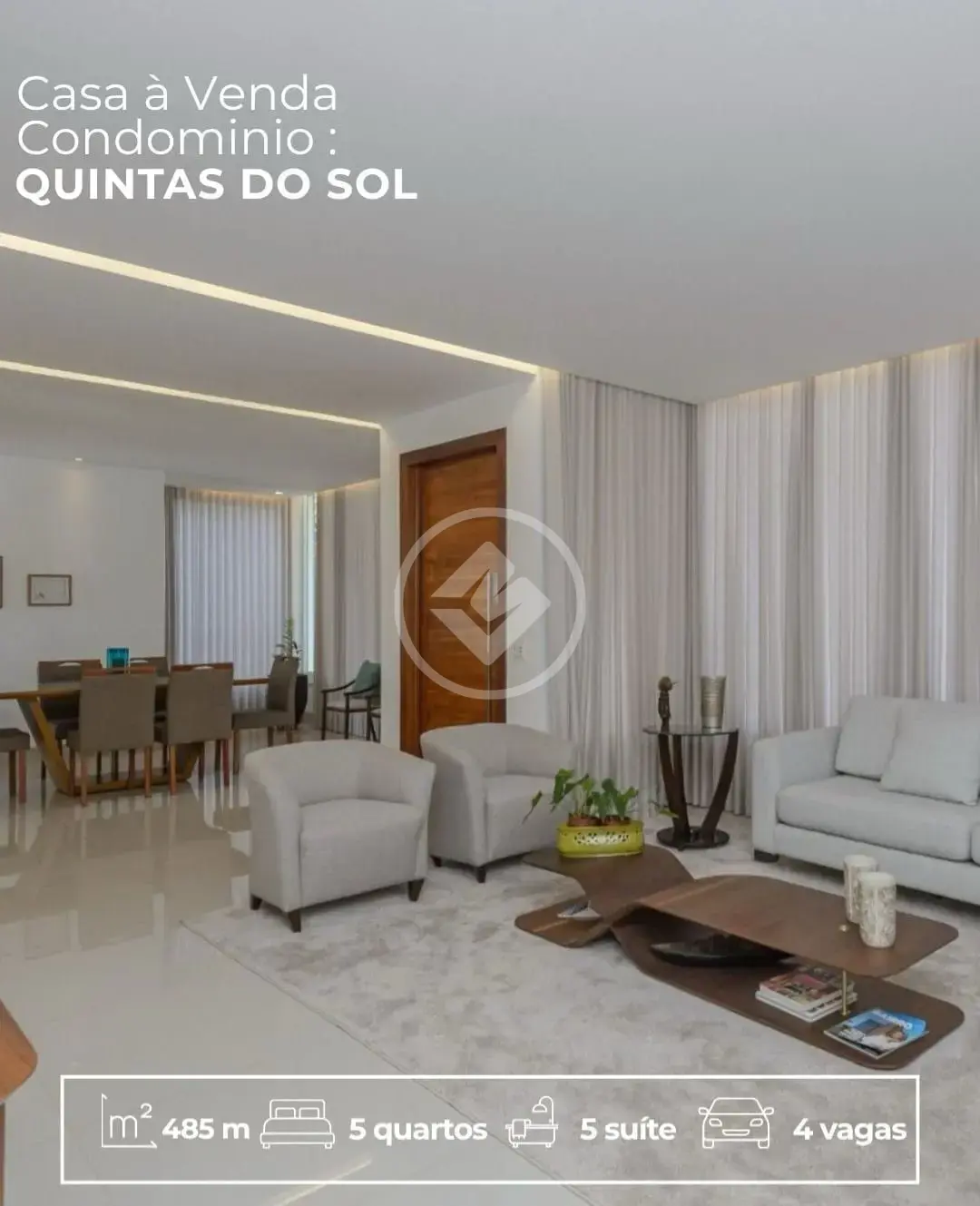 Casa condomínio com 5 quartos à venda no bairro Quintas do Sol — foto 4