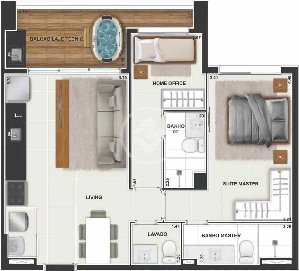 Imagem 1 - Apartamento em Setor Bueno, Goiânia - GO