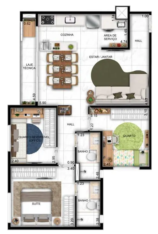 Imagem 1 - Apartamento em Setor Bueno, Goiânia - GO