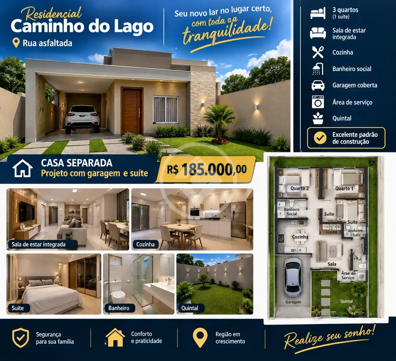 Imagem 1 - Casa em Residencial Caminho do Lago, Caldas Novas - GO