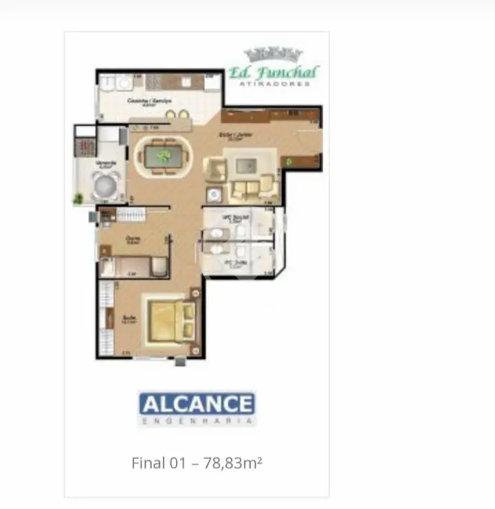 Imagem 3 - Apartamento em Atiradores, Joinville - SC