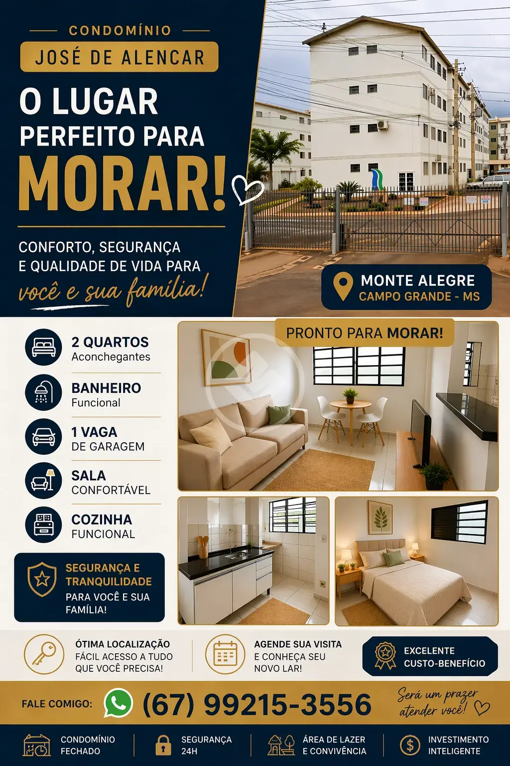 Imagem 1 - Apartamento em Jardim Monte Alegre, Campo Grande - MS