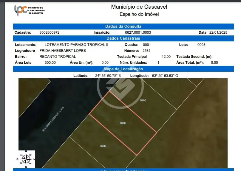 Imagem 1 - Terreno em Recanto Tropical, Cascavel - PR