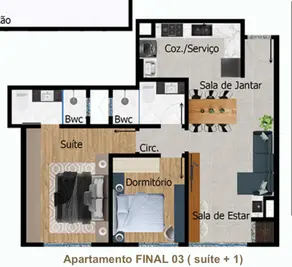 Apartamento Passo dos Fortes, Chapecó - SC — foto 2