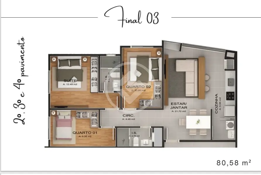 Imagem 2 - Apartamento em Portão, Curitiba - PR