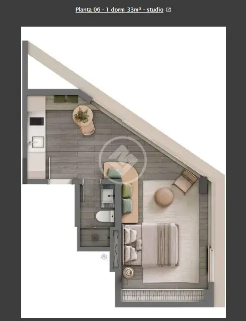 Imagem 1 - Loft / Studio em BATEL, Curitiba - PR