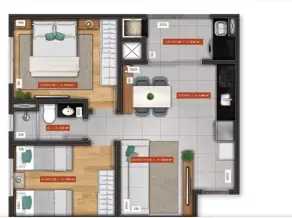 Imagem 2 - Apartamento em CIDADE INDUSTRIAL, Curitiba - PR