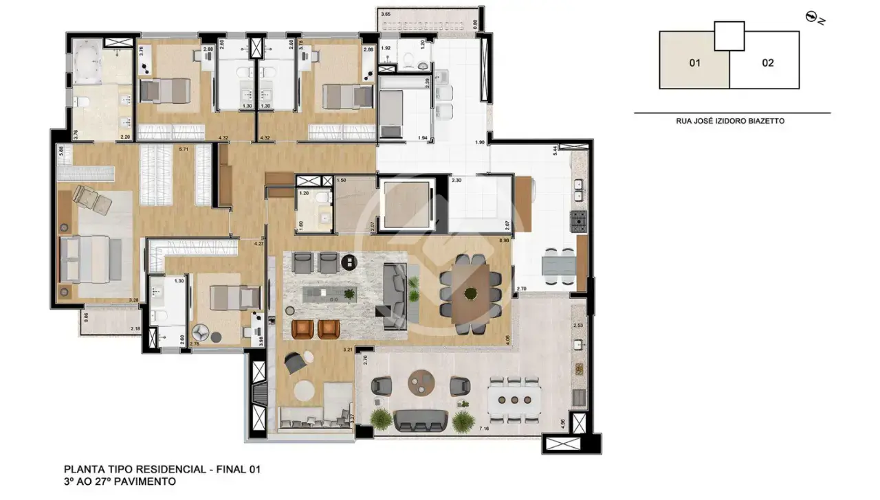 Imagem 3 - Apartamento em Campo Comprido, Curitiba - PR