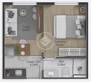 Imagem 2 - Loft / Studio em Rebouças, Curitiba - PR
