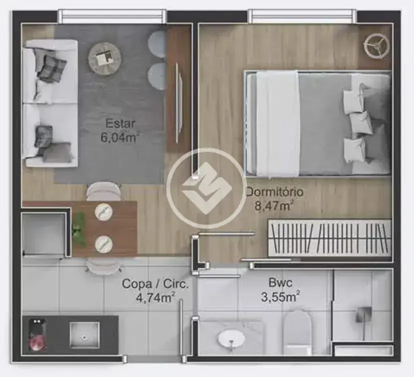 Imagem 2 - Loft / Studio em Rebouças, Curitiba - PR