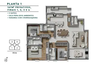 Imagem 5 - Apartamento em Mossunguê, Curitiba - PR