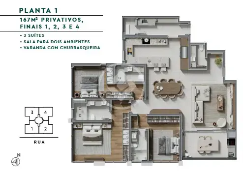 Imagem 5 - Apartamento em Mossunguê, Curitiba - PR