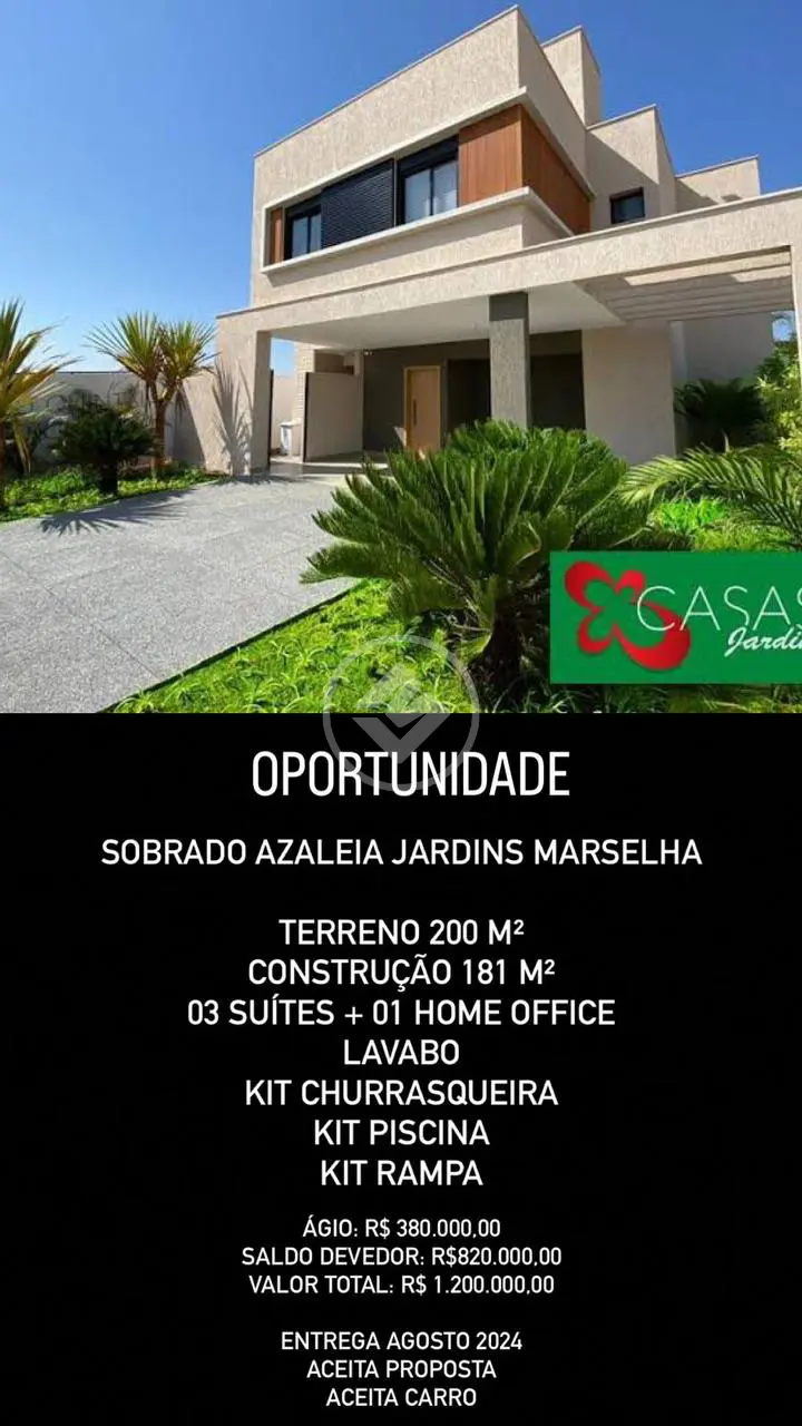 Casa Condomínio Jardins Marselha, Aparecida de Goiânia - GO — foto 1