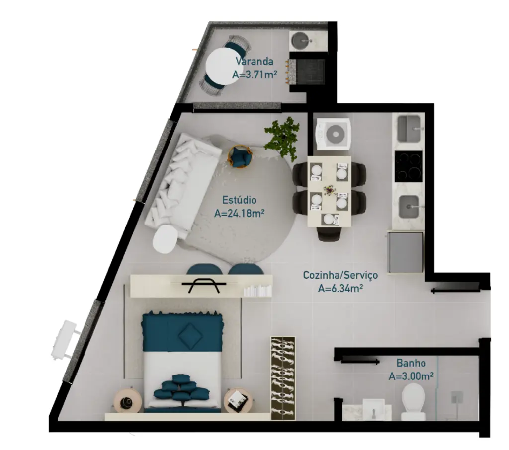 Imagem 5 - Apartamento em Cachoeira do Bom Jesus, Florianópolis - SC