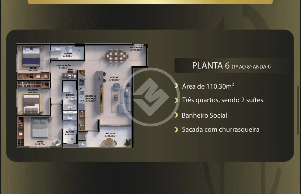 Apartamento PEDRA BRANCA, Palhoça - SC — foto 2