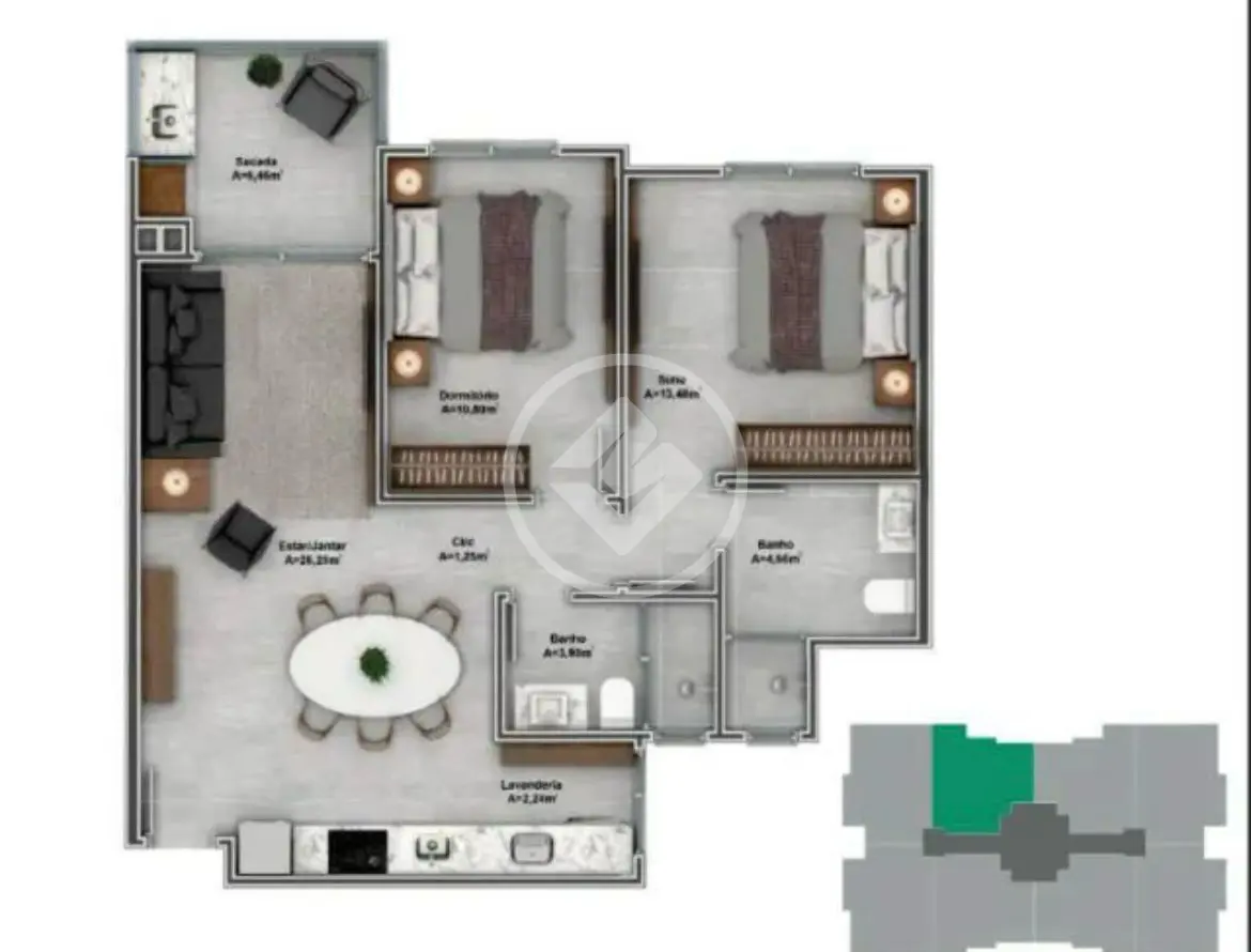 Apartamento Cacupé, Florianópolis - SC — foto 2