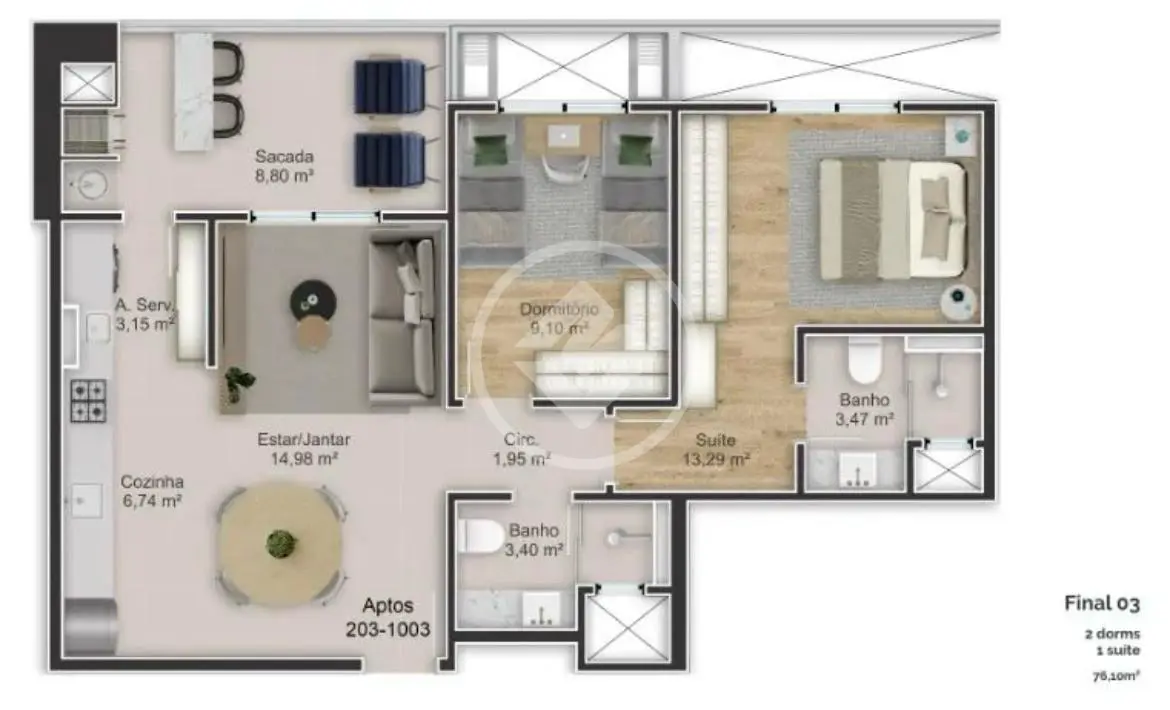 Image 16 - Apartamento em Kobrasol, São José - SC