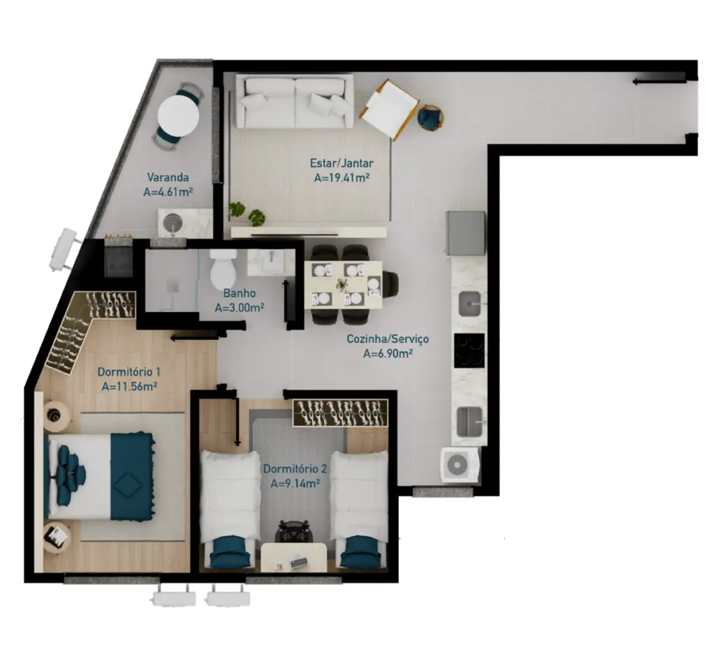 Imagem 6 - Apartamento em Cachoeira do Bom Jesus, Florianópolis - SC