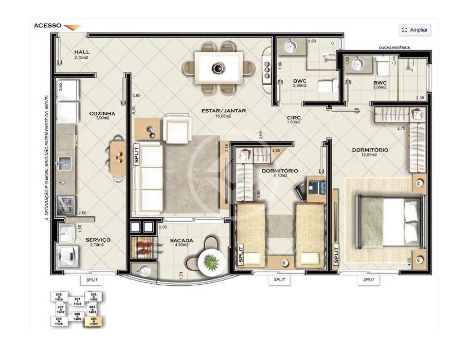 Image 9 - Apartamento em São José - Barreiros, Florianópolis - SC