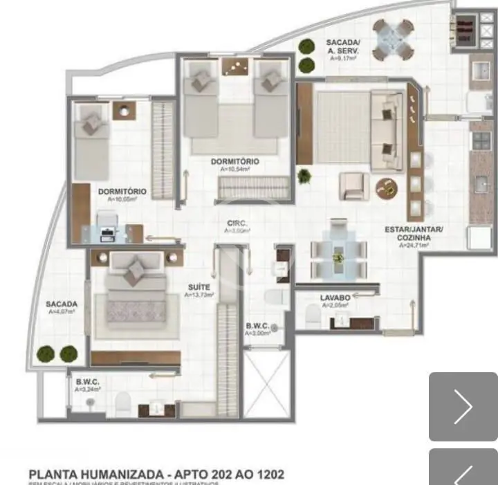 Imagem 5 - Apartamento em Barreiros, São José - SC