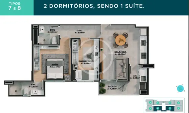 Image 8 - Apartamento em Areias, São José - SC