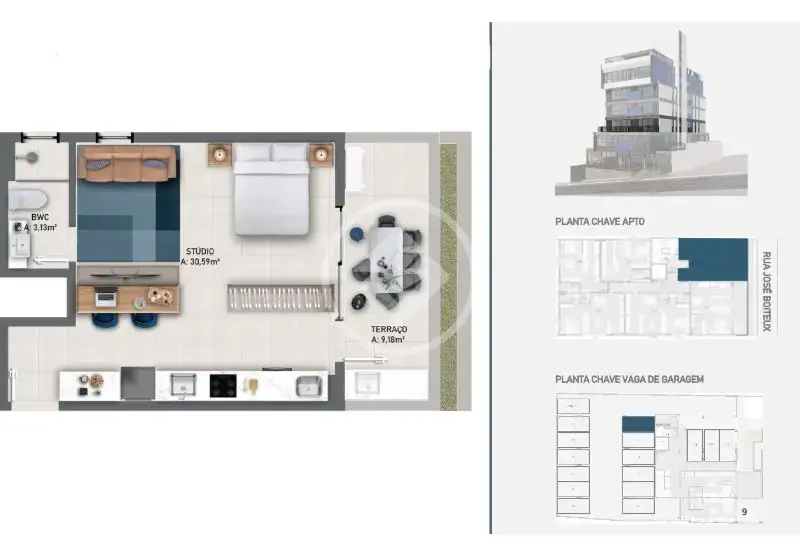 Imagem 1 - Loft / Studio em CENTRO, Florianópolis - SC