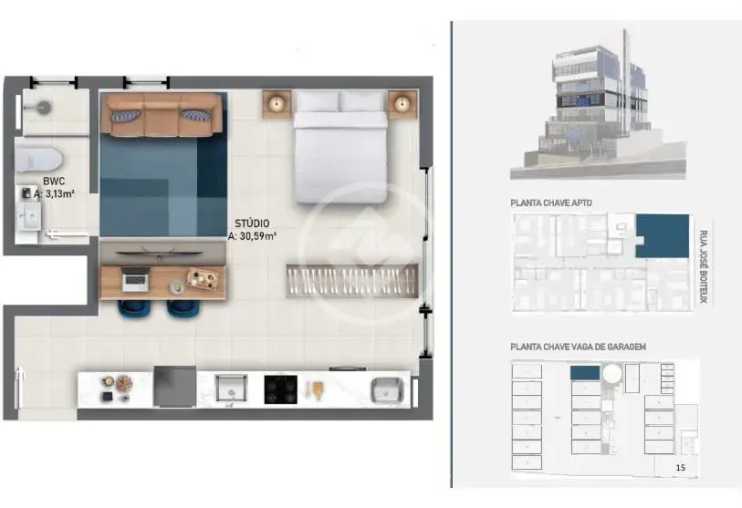 Imagem 1 - Loft / Studio em Centro, Florianópolis - SC