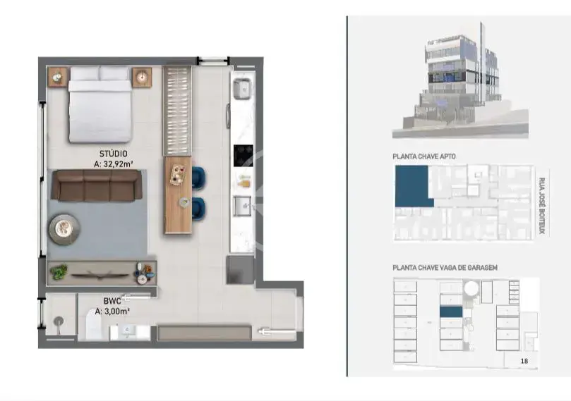 Imagem 1 - Loft / Studio em CENTRO, Florianópolis - SC
