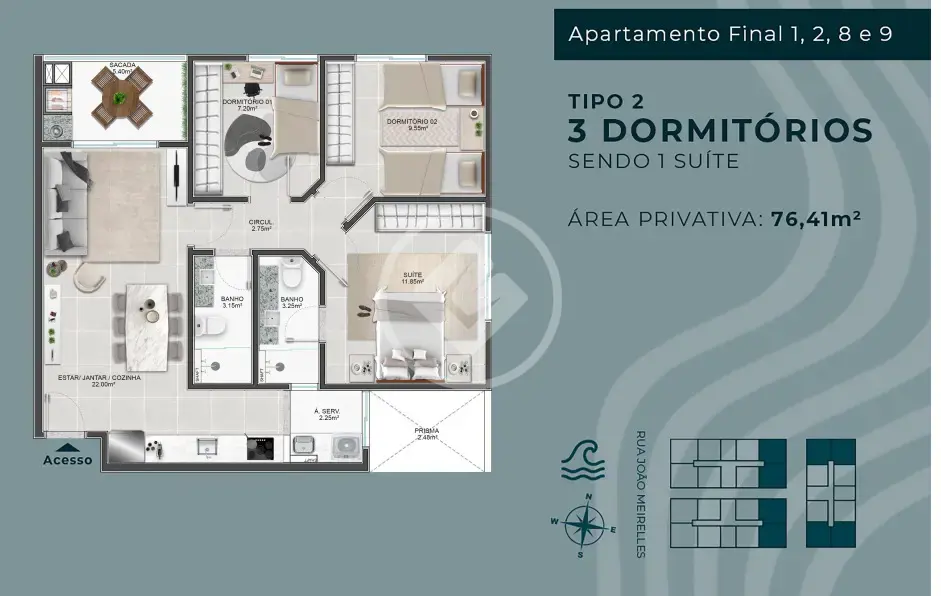 Imagem 1 - Apartamento em Abraão, Florianópolis - SC