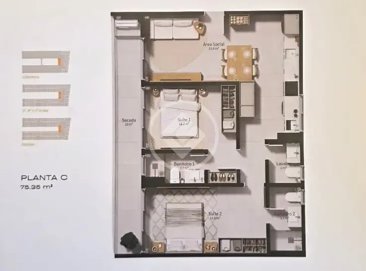 Imagem 2 - Apartamento em SACO GRANDE, Florianópolis - SC