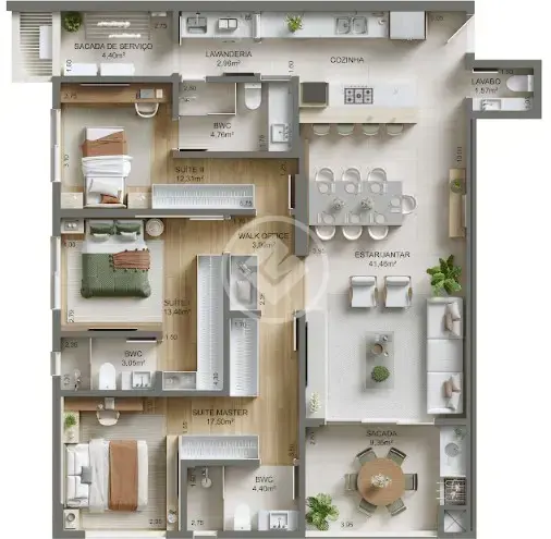 Imagem 3 - Apartamento em Campinas, São José - SC