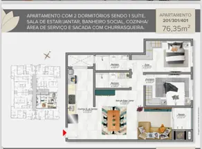 Imagem 3 - Apartamento em Cachoeira do Bom Jesus, Florianópolis - SC