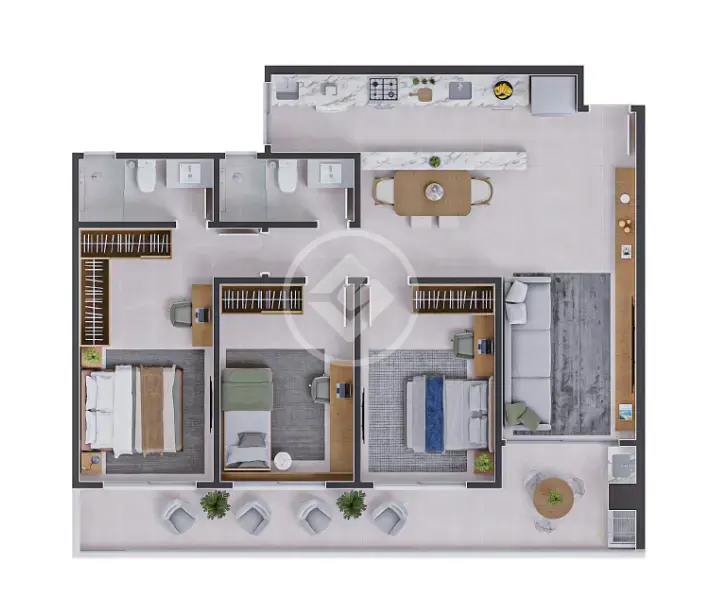 Imagem 1 - Apartamento em Campeche, Florianópolis - SC