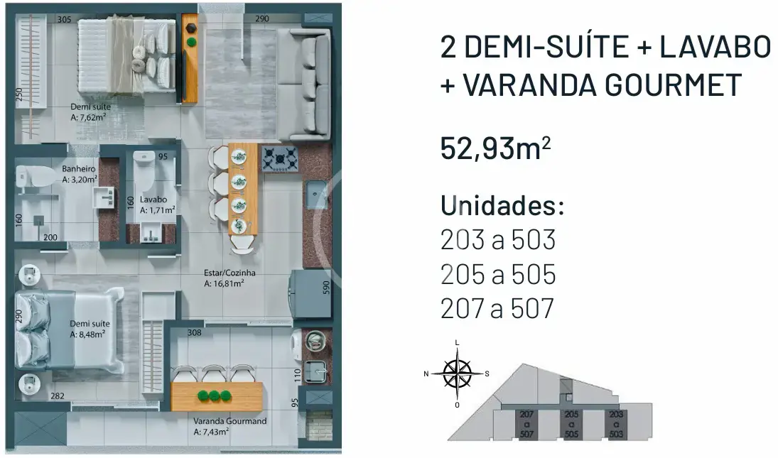 Image 10 - Apartamento em JURERÊ, Florianópolis - SC