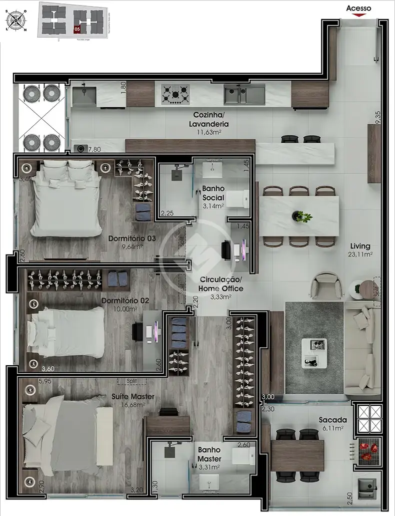 Imagem 1 - Apartamento em Nossa Senhora do Rosário, São José - SC