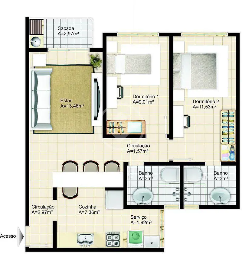Image 2 - Apartamento em Ipiranga, São José - SC