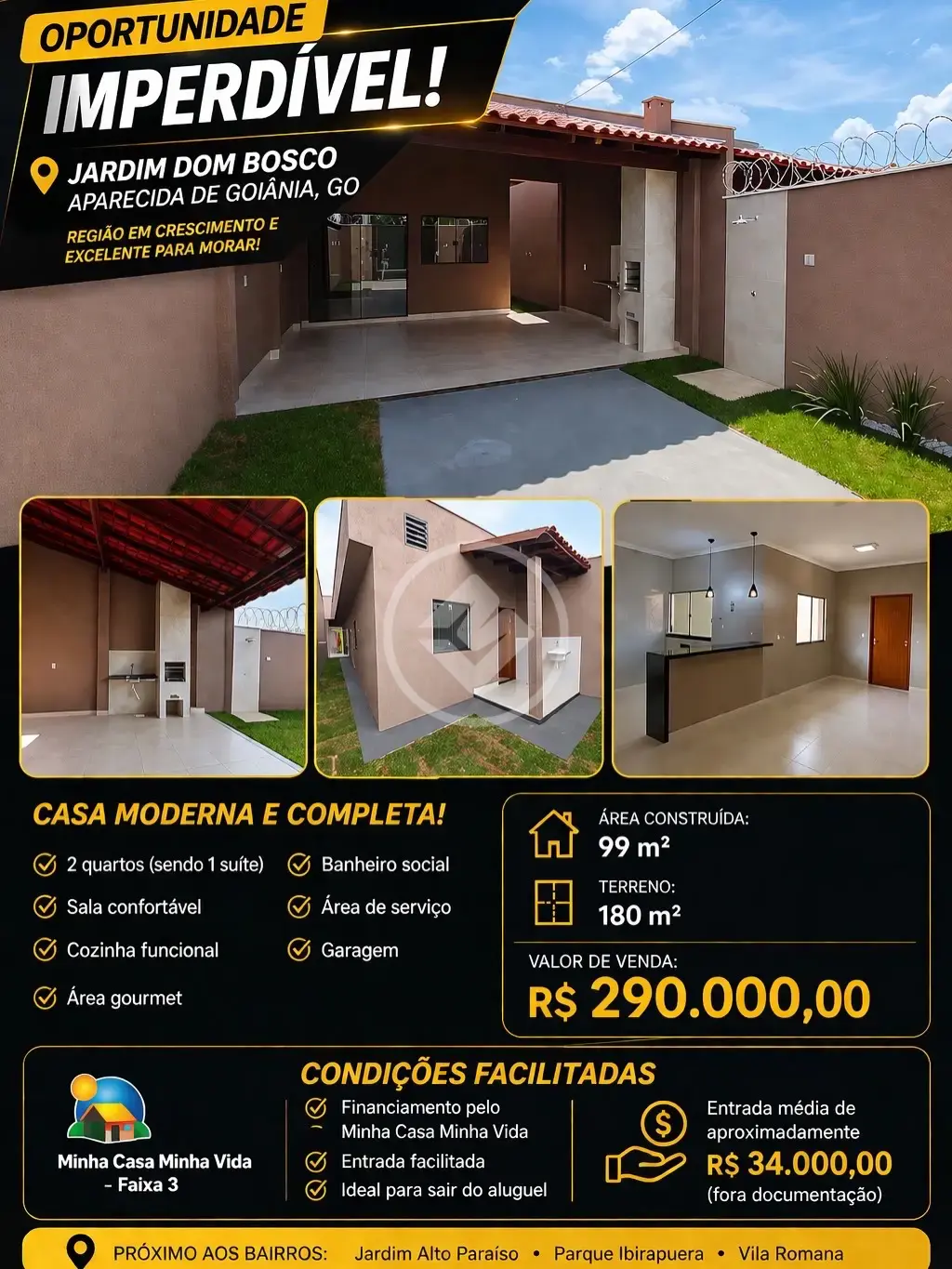 Imagem 1 - Casa em Jardim Dom Bosco 2ª Etapa, Aparecida de Goiânia - GO