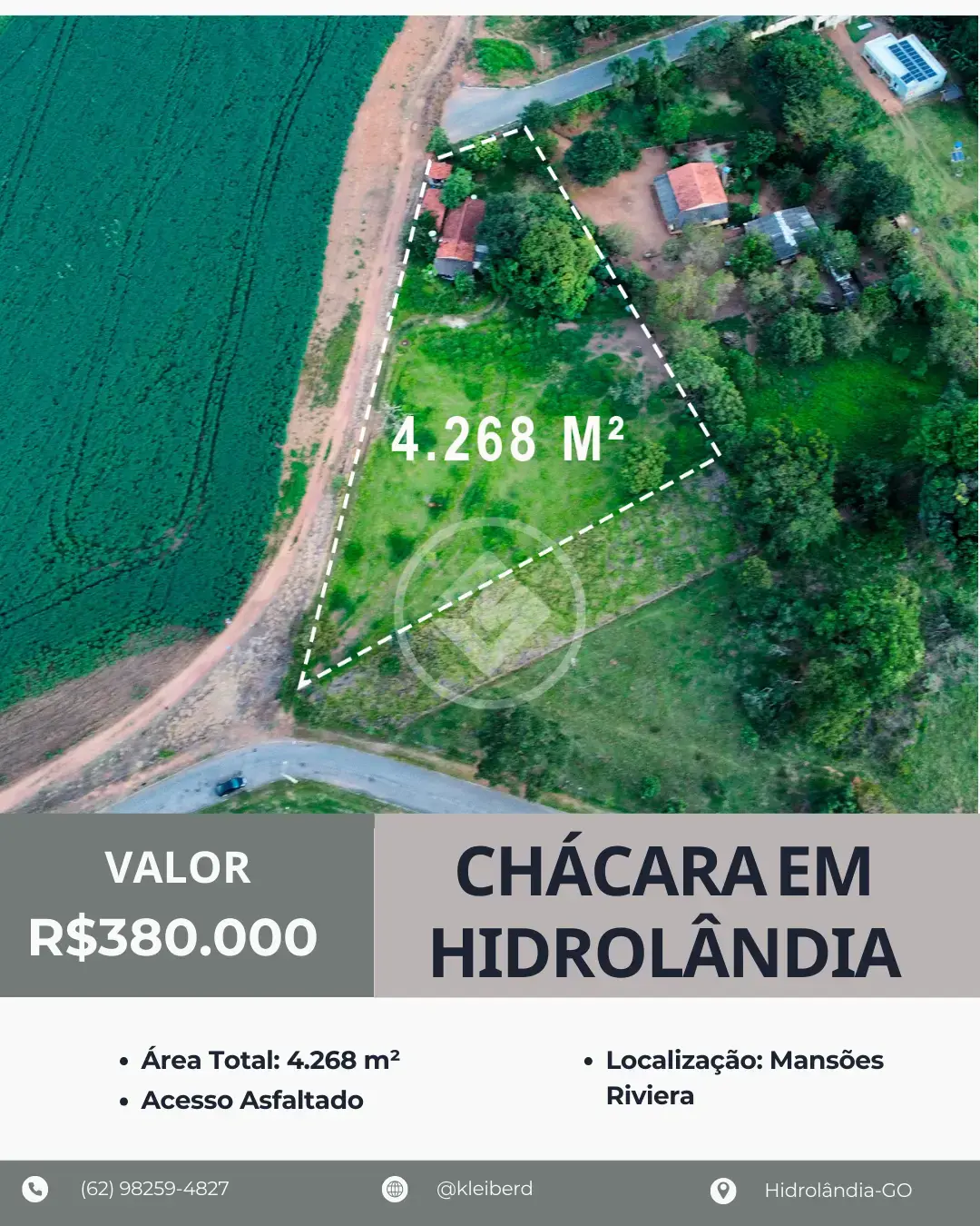 Imagem 1 - Chácara em Mansões Riviera Parque, Hidrolândia - GO