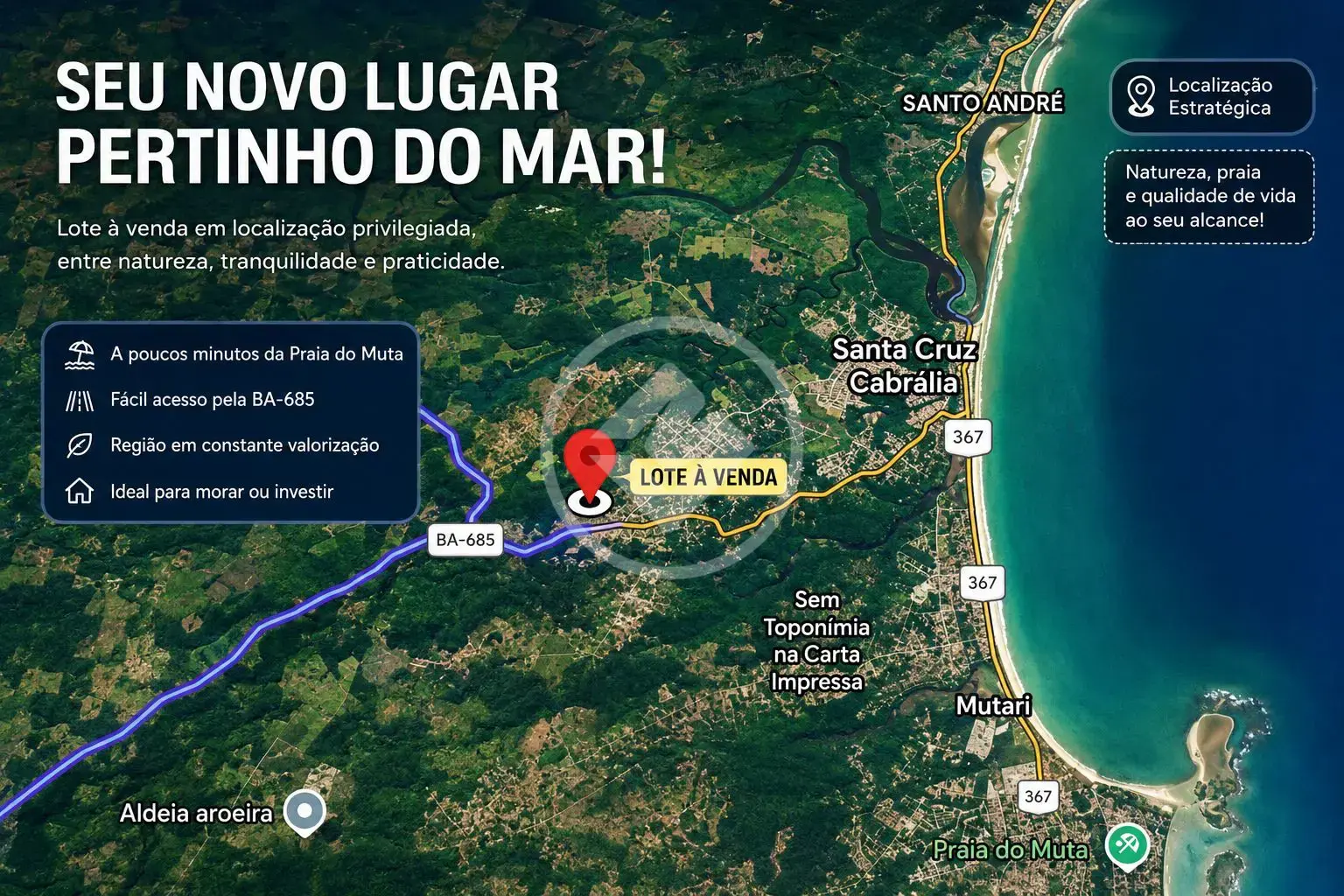 Imagem 1 - Terreno em Centro, Santa Cruz Cabrália - BA