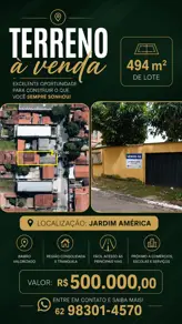 Terreno Jardim América, Goiânia - GO — foto 2