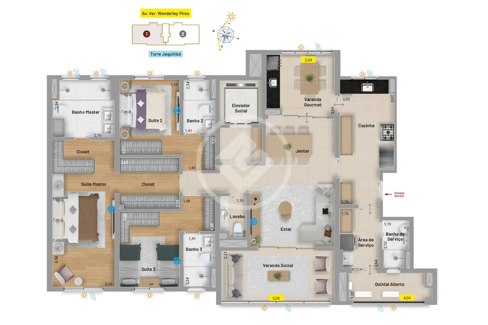 Imagem 2 - Apartamento em Ponte de Campinas, Jundiaí - SP