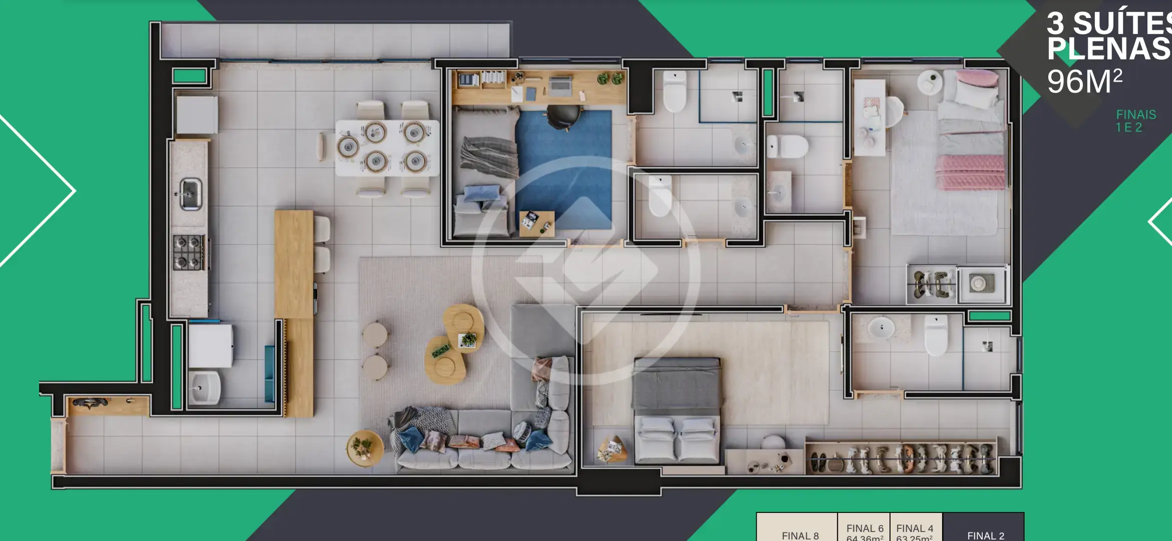 Imagem 2 - Apartamento em Parque Amazônia, Goiânia - GO