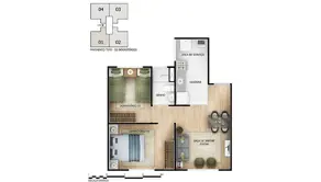 Apartamento Residencial Flores do Cerrado, Goiânia - GO — foto 2
